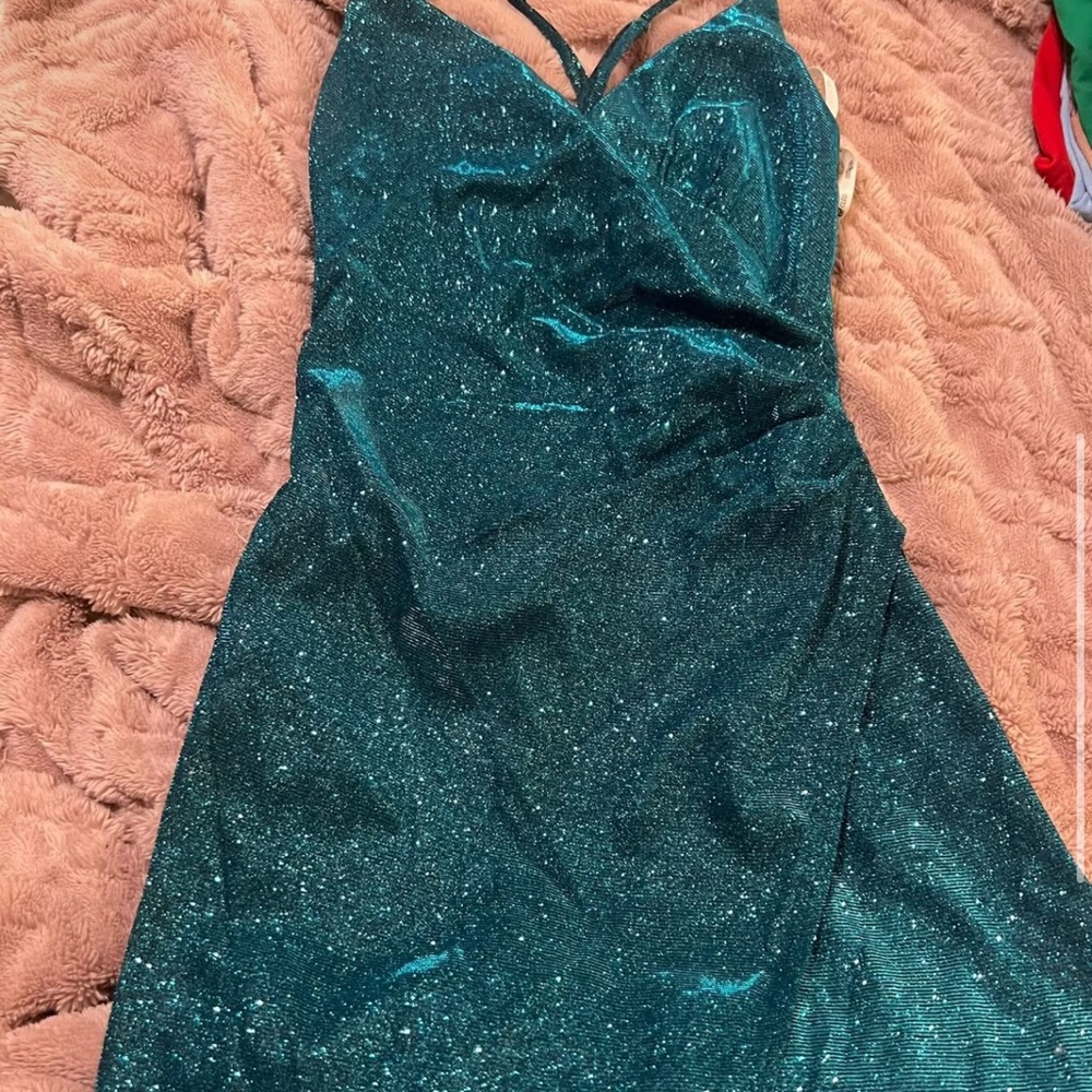 Sparkling Teal Dress
